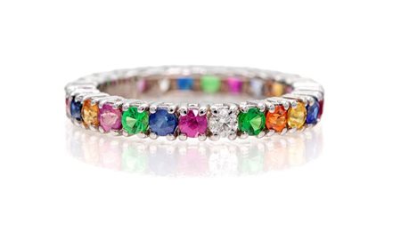 Riviera eternelle in oro e brillanti e zaffiri Misura 13 Oro bianco 750/000....