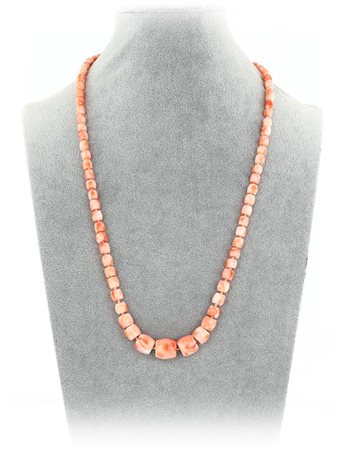 Collana in corallo e oro Lunghezza cm 65 Oro giallo 750/000, corallo rosa in...