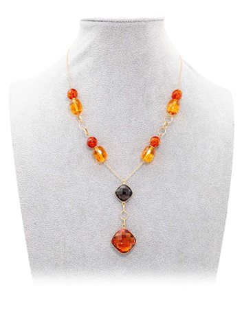 Collana in oro e quarzi Lunghezza cm 42 Oro giallo 750/000. Peso complessivo...