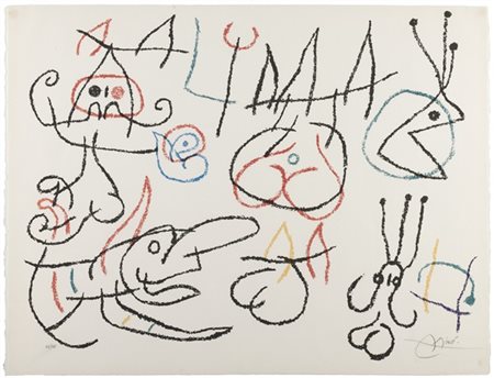 Joan Miró "Ubu aux Baléares" 1971
litografia a colori
cm 50,1x66
firmato e numer