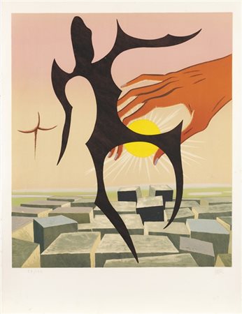 Man Ray "Rebus" 1972
litografia a colori su carta Arches
cm 74x56,3
siglata e nu