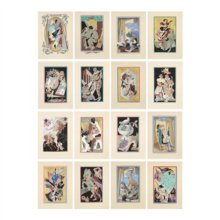 GINO SEVERINI "Fleurs et Masques" 1930
sedici pochoir a colori
cm 46x32,5
numera