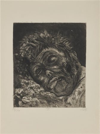 Otto Dix "Toter (St. Clément)" 1924
acquaforte, acquatinta e puntasecca
(lastra