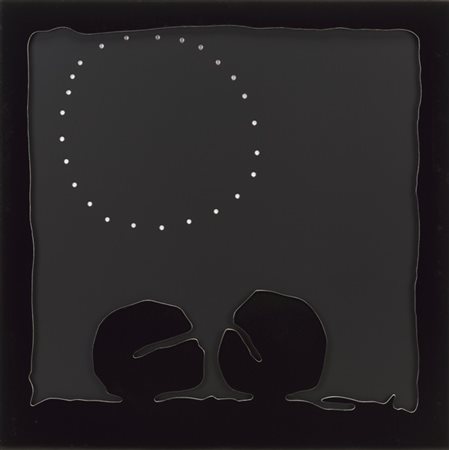 Lucio Fontana "Concetto Spaziale - Teatrino (nero)" 1968
quattro fogli di carton