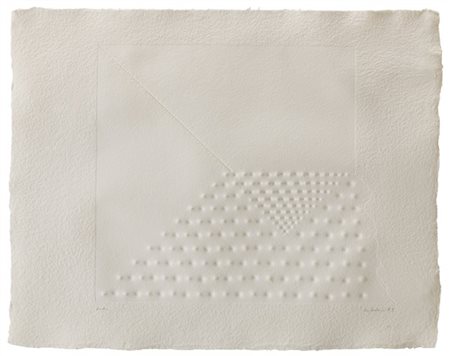 ENRICO CASTELLANI "Rilievo" 1983
impressione a secco
cm 53x66,5
Firmato, datato