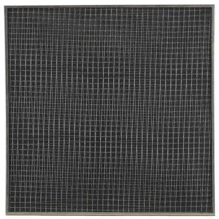 FRANÇOIS MORELLET "Senza titolo" 1965
rete metallica su tavola di legno vernicia