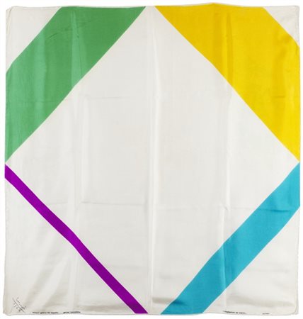 MAX BILL "Irradiazione del bianco" 1964
Foulard in seta
cm 88x86
Esemplare n. 10