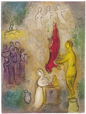 Marc Chagall  "Sacrifice aux nymphes" 1961