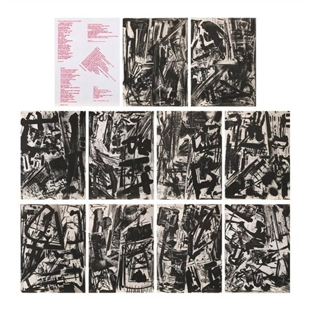 Emilio Vedova "Dai 5 mondi" 1969/71
cartella in plexiglass contenente cinque lit