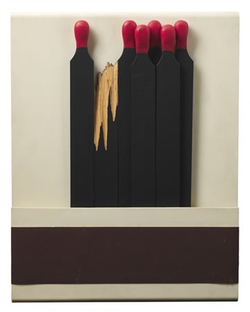 RAYMOND HAINS "Seita" 2000
multiplo, legno dipinto, carta abrasiva
cm 41x32x5
Fi