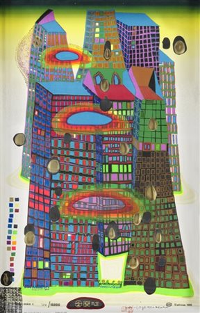 Friedensreich Hundertwasser "Good Morning City - Bleeding Town" 1970/71
Serigraf