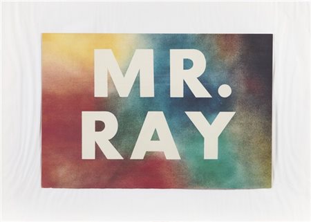 Edward Ruscha "Mr. Ray" 1975
litografia offset a colori
cm 35x51,4
firmato e num