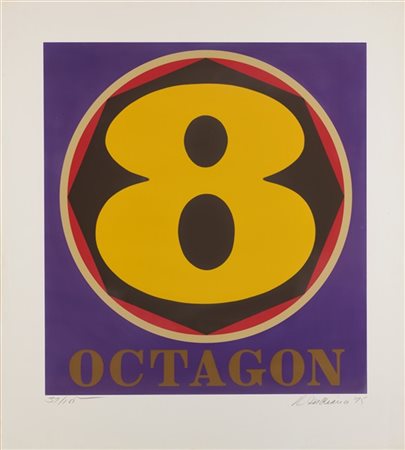 Robert Indiana ( NEW CASTLE 1928 )    "Octagon" 1975 serigrafia a colori 