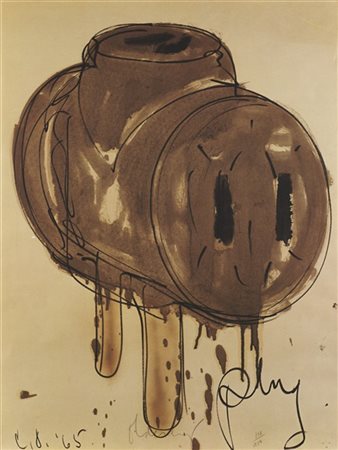 Claes Oldenburg "Sketch for a Three-Way Plug" 1972
offset litografia a colori
cm