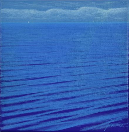 Daniele Fissore (1947 - 2017) MARE, 2007 acrilico su tela, cm 20x20 firma...
