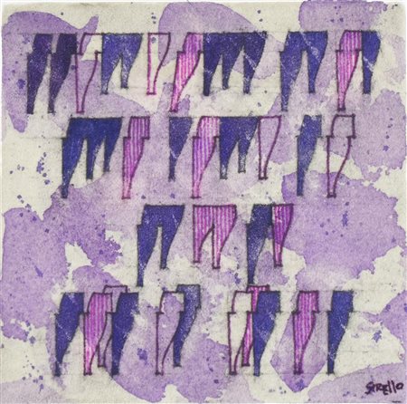 Enrico Sirello (1930 - 2012) MONOCROMATICA, 2007 pigmenti su intonaco a...