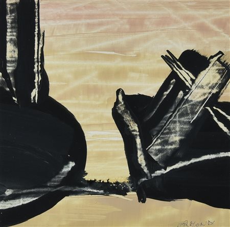 Raimondo Rimondi (1922 - 2007) SENZA TITOLO, 1997 acrilico su pvc, cm 20x20...