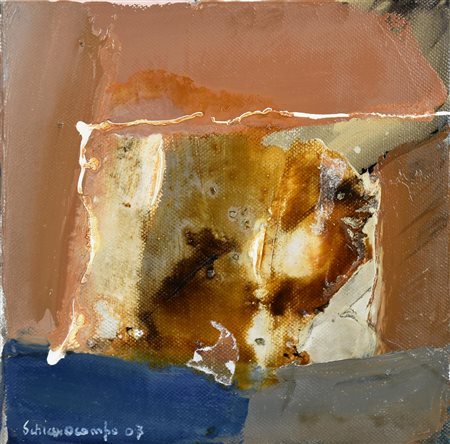 Paolo Schiavocampo (1924 - 2022) SENZA TITOLO, 2008 olio su tela, cm 20x20...