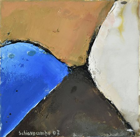 Paolo Schiavocampo (1924 - 2022) SENZA TITOLO, 2008 olio su tela, cm 20x20...