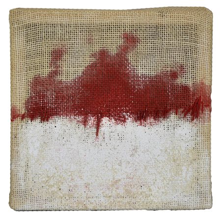 Alessandro Di Cola (1981) TERREMOTO, 2012 tecnica mista su tela di juta, cm...