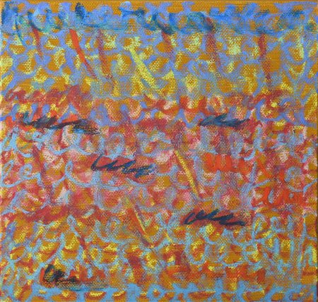 Simona Weller (1940) PIOGGIA NELL'ERBA AL TRAMONTO, 2007 pastello ad olio su...