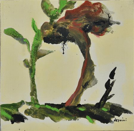 Luigi FersinI (1932) FIORI, 2007 olio su cartoncino telato, cm 20x20 firma...