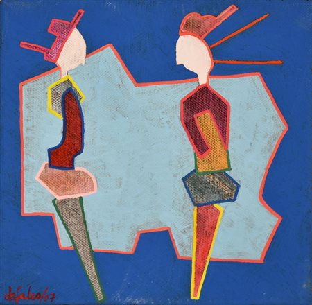 Ciro De Falco (1930) APERTURA ALARE, 2007 acrilico su tela, cm 20x20 firma e...