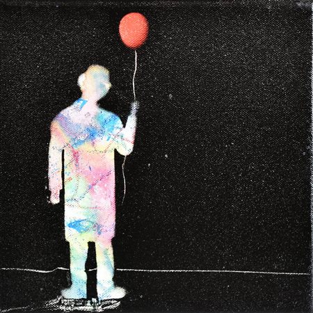 Lele Pica' (1979) L' ATTESA tecnica mista su tela, cm 20x20 sul retro: firme...