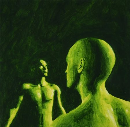 Luca Pace (1968) FUTURE BRAIN B5, 2008 tempera su carta intelata, cm 20x20...