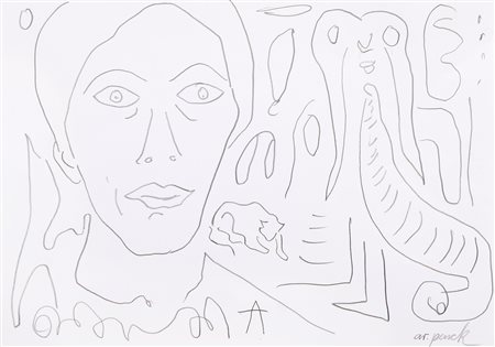 A.R. Penck, Senza titolo, (1984)