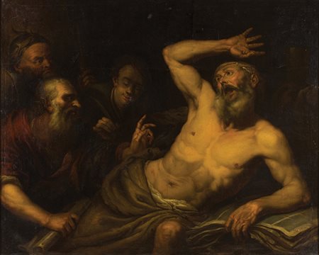 GIOVANNI BATTISTA LANGETTI (attr.) Genova 1635 - Venezia 1676 Episodio tratto...