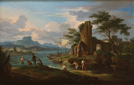 JAN VAN DEN HOECKE (scuola di) Antwerp 1611 - Brussels 1651 Coppia di...