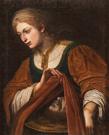 LIONELLO SPADA (attr.) Bologna 1579 - Parma 1622 Salome’ con la testa del...