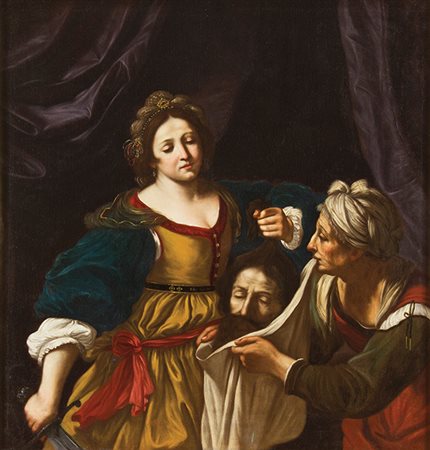 BENEDETTO GENNARI Cento 1633 - Bologna 1715 Giuditta con la testa di Oloferne...