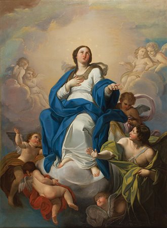 Placido Costanzi (Roma, 1702 - 1759) L’Immacolata Concezione Olio su tela,...