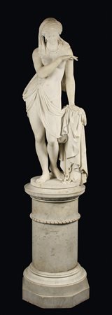 SCIPIONE TADOLINI Roma 1822 - 1892 La schiava greca Scultura in marmo bianco,...