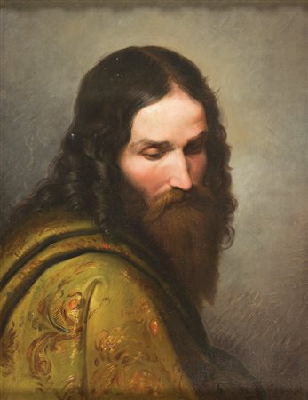SCUOLA TOSCANA Prima metà del XIX sec. Ritratto maschile olio su tela, cm....