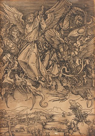 ALBRECHT DURER Numberg 1471 - 1528 L’ Arcangelo Michele combatte il drago -...