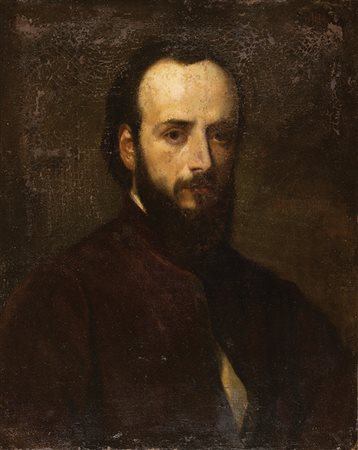 GUSTAVE MOREAU Parigi 1826 - 1898 Ritratto di Amos Cassioli, 1860 Olio su...