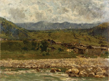 ALESSADRO MILESI Venezia 1956 - 1945 La conversazione in esterno, 1900 ca....