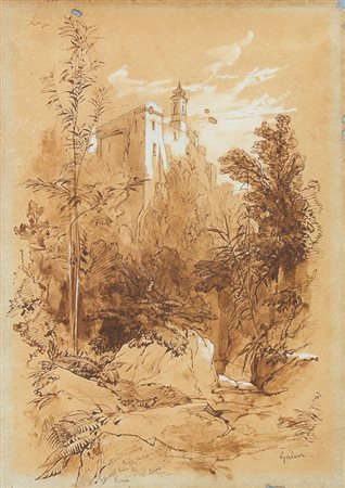 EDOARD LEAR Londra 1812 - Sanremo 1888 Roma, 1844 Inchiostro biacca e...