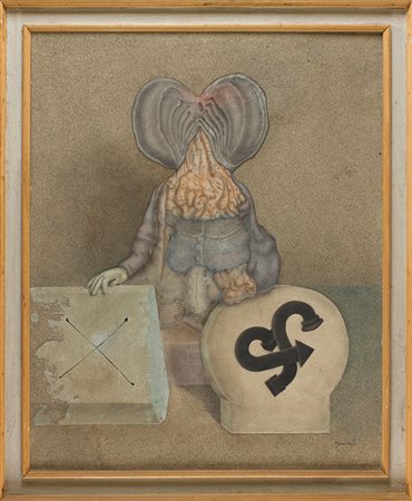 CARLO GUARIENTI Treviso 1923 Composizione, 1976 Tecnica mista con sabbia su...