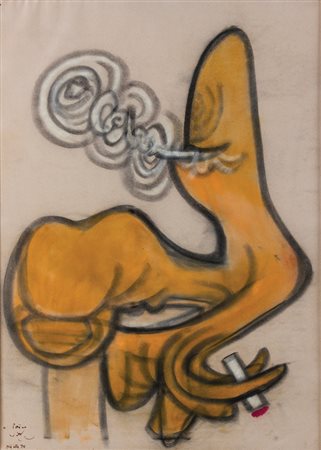 SEBASTIAN MATTA Santiago del Cile 1911- Roma 2002 Le fiumeur, 1974 Tecnica...