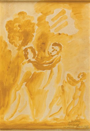 VIRGILIO GUIDI Roma 1891-Venezia 1984 Figure, 1964 Acquerello monocromo su...