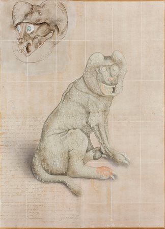 CARLO GUARIENTI Treviso 1923 Cane, 1975 China, inchiostro e acquerello su...