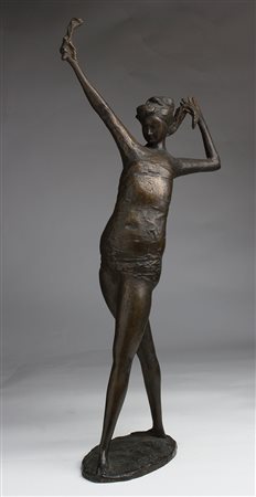 EMILIO GRECO Catania 1913 - Roma 1995 Donna teodofora, 1960, Scultura in...