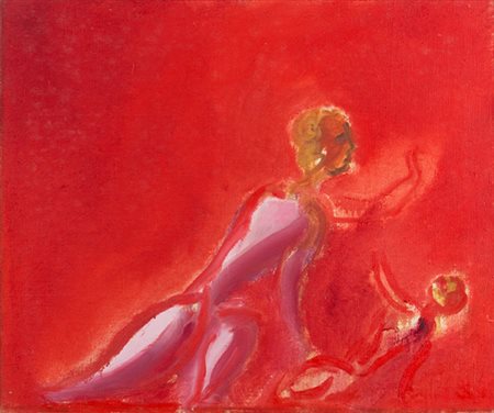 VIRGILIO GUIDI Roma 1891 - Venezia 1984 Senza titolo, 1952 Olio su tela, cm...