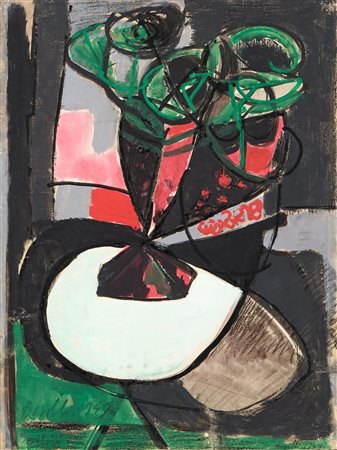 Renato Birolli, Fiori sulla tavola, 1949