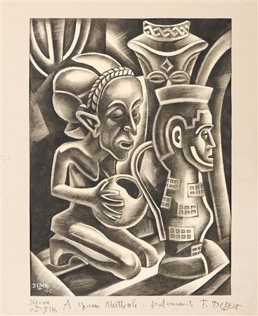 Fortunato Depero, Sete, Plastica africana (Plastici negri), 1943