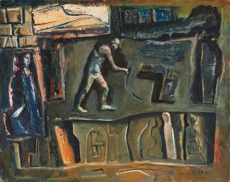 Mario Sironi, Composizione, 1954 ca.